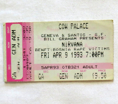 Nirvana concert ticket stub - ticket,