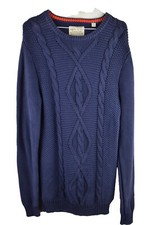 JACK WILLS Blue Knitwear Jumper size XS Womens Pullover 100% Cotton Casual