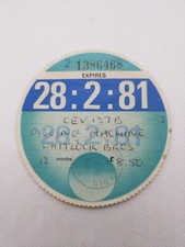 Digging Machine Whitlock Bros Stamped 1981 Old Road Car Cars Tax Disc Discs Rare