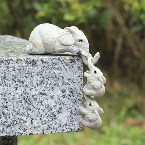 Elephant statues ornaments - 3x,