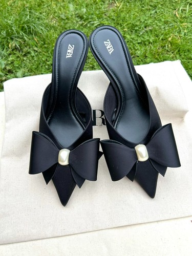 Zara bow high heel mules - high-heel, size