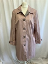 Ladies M&S Collection Long Blush Pink Button Front Jacket Coat Size UK 16