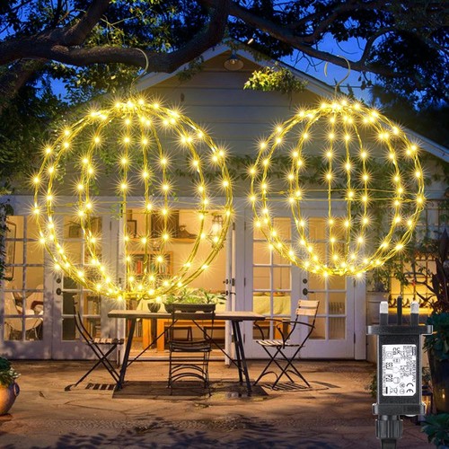 Hanging ball christmas lights - ball,