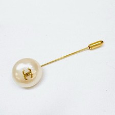 Chanel Vintage Pearl Stick Pin Brooch - Gold Plated, 1993 Spring Collection