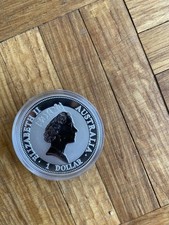 AUSTRALIA Mint KOOKABURRA 1992 1$ 1 OZ 999 Silver Coin Bullion Elizabeth RARE BU