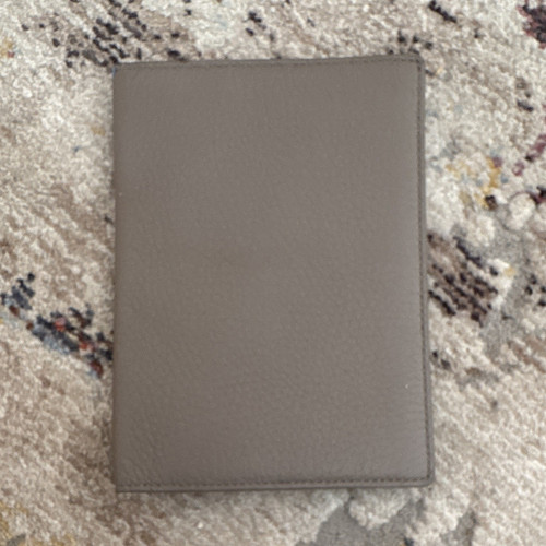Smythson grey leather passport - smythson,