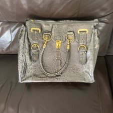Butler And Wilson Large Silver Snakeskin Style Handbag