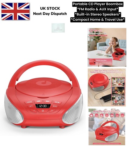 Portable player boombox fm - player,
