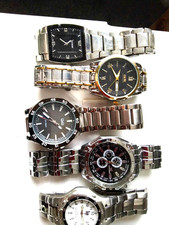 5 mens wristwatches including Citron, DFK, QsQ, Orlando, Lip