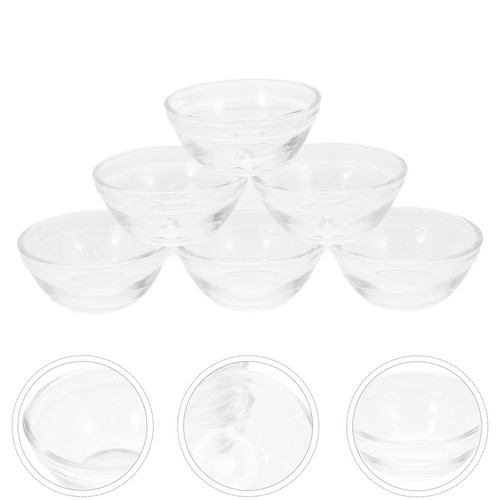 6pcs glass pudding bowls - glass,