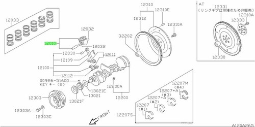 Oem piston genuine - oem, nissan