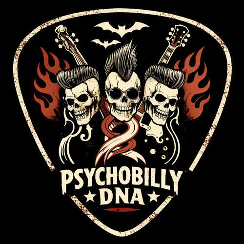 Psychobilly black baseball - black,