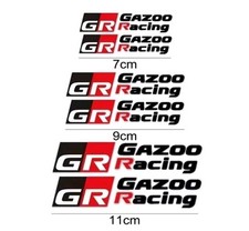 X6 TOYOTA GR GAZOO RACING WINDOW DECALS STICKERS YARIS GR86 SUPRA 