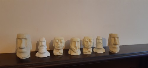 Set easter island heads - set, 7