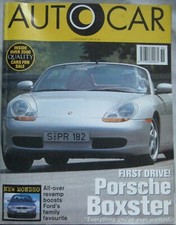 AUTOCAR magazine 4/9/1996 featuring Porsche Boxster, Ford, VW, Volvo road test