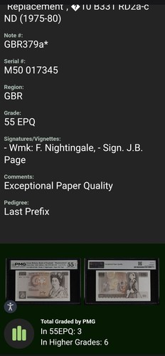 Pmg rare page - pmg, j.b.page