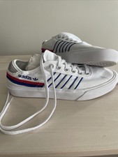 Adidas Originals Delpala Unisex White Canvas Trainers Daps  Size 5.5