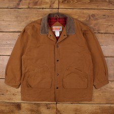 Vintage Winchester Workwear Jacket L Chore Barn Coat Cord Collar Brown