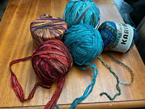 Ribbon yarns bundle various - ribbon, bundle,