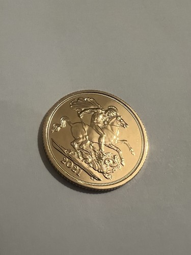 Full gold sovereign coin 2021 - gold,