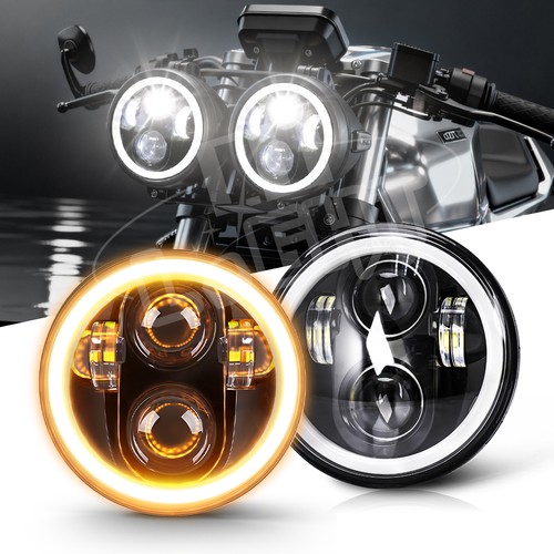 Pair led headlights drl - 5.75",