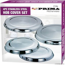 4pc stainless steel hob cover - stainless,