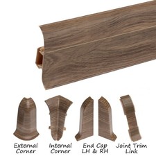 Plastic Skirting Board Wire Cover Design Cezar Premium PVC Skirting 59mm x2.2m