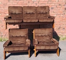 MCM Sofa and 2 Chairs Teak