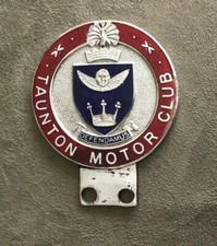 Taunton Motor Club Defendamus Enamel Motor Car Badge Emblem