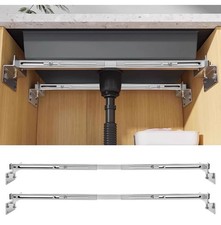 2PCS Undermount Sink Brackets, 71-100cm Adjustable Stainless Steel Kitchen Sink