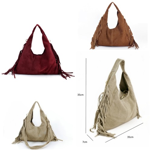 Women real suede leather grab - leather,
