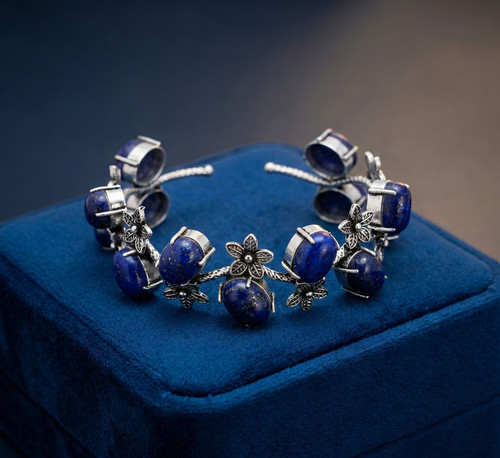 Natural lapis lazuli - lapis, cuff