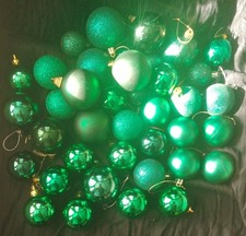 39 Green Baubles Christmas Decorations