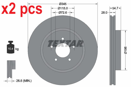 Pcs sides fits chrysler - pcs, l&r
