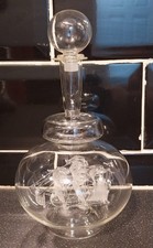Glass Ship in a Bottle DECANTER
