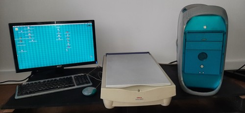 Apple with keyboard mouse - apple, keyboard,