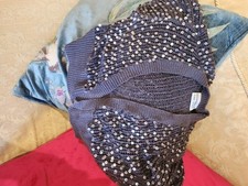 Ladies Grey Sequin Bolero Shrug Size 8