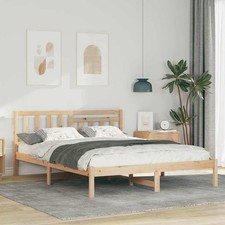 Bed Frame with Headboard Brown