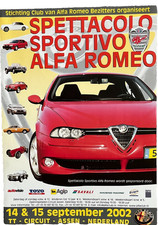 Alfa Romeo 156 GTA Original Poster Assen Circuit 61cm x 43cm 2002