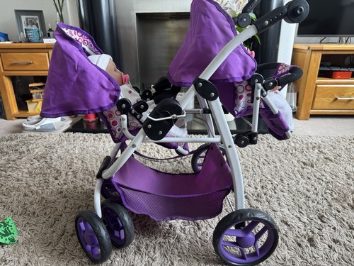 Twin double dolls pram with - pram,