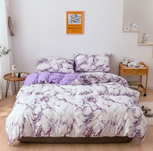 Marble effect duvet cover - marble,