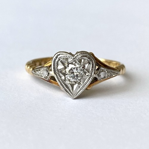 Diamond ring 18ct - 18ct, gold