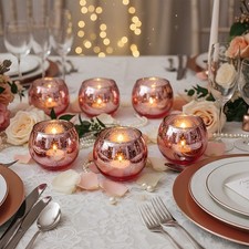Set of 6 Glass Tea Light