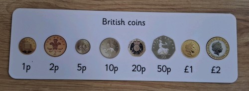 British coins montessori - british,