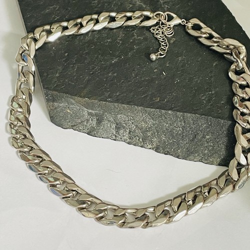 Chunky flat curb chain choker - flat,