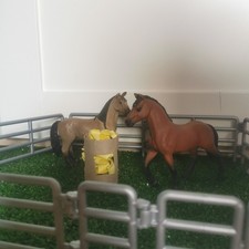 Schelich Small Horse pasture with 6 fences and 2 gates and 2 horses