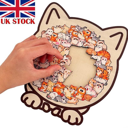 Cat shaped puzzle dog - cat,