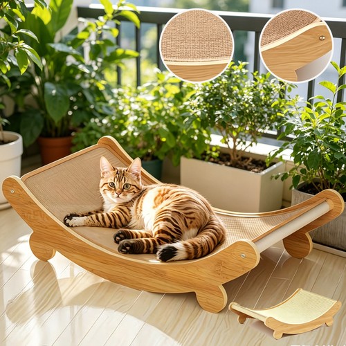 Sisal cat scratcher bed - bed,