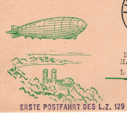 Zeppelin hindenburg 1936 card - hindenburg,