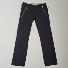 Diesel Jeans Trax Mens Size W30 L33 Straight Cotton Blend Shiny Coated Black